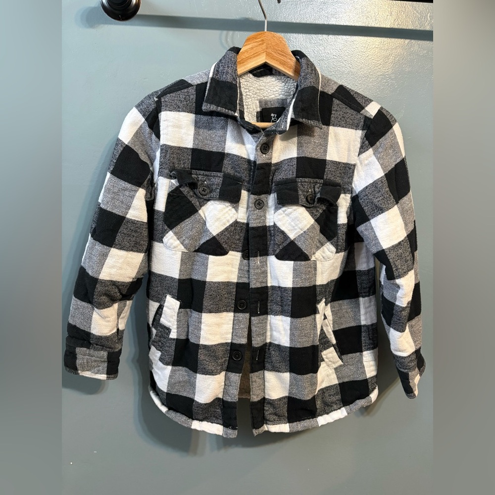 Art class Sherpa checkered jacket